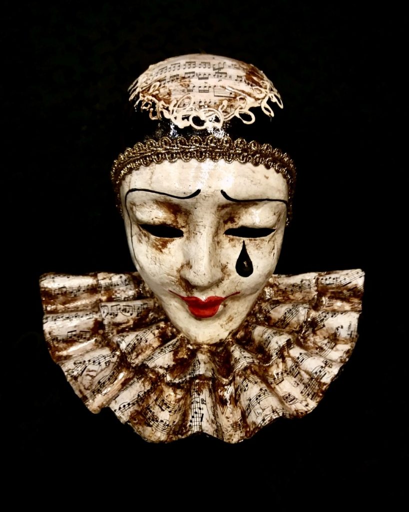 Italian Venetian Full Face Mask Pierrot